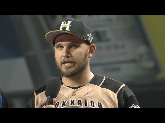 ファイターズ・レアード選手ヒーローインタビュー 2016/8/27 L-F