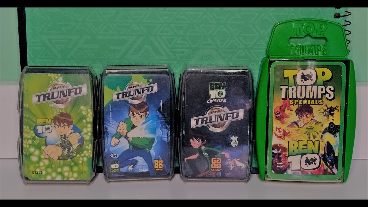 SUPER TRUNFO BEN 10 - REVIEW COMPLETO ! +TOP TRUMPS BEN 10