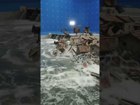 Dam Suddenly Breaks & Massive Flood Destroys Everything 😱🌊 #shorts