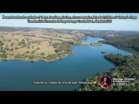 venda sobrado quitado c/ 3 qts 2 suites no Condominio Encanto do Lago ILogo Corumba 4 em Alexânia/GO