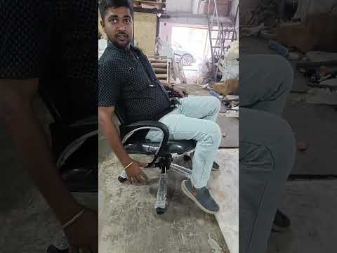 Brown Office Leather Low Back Revolving Chair