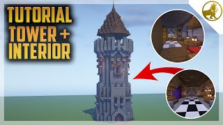 Minecraft - How to Build a Survival Tower + Interior | Tutorial