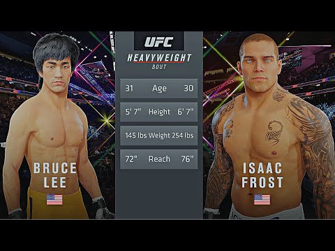 Bruce Lee Vs. Isaac Frost : UFC 4 Gameplay (Pro Difficulty) (AI Vs AI) (PS5)