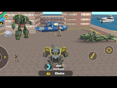 Rope Hero 3 - (BD 100 Ground Assault Machine Destroy Shark Helicopter) Rope 3 - Android Gameplay HD
