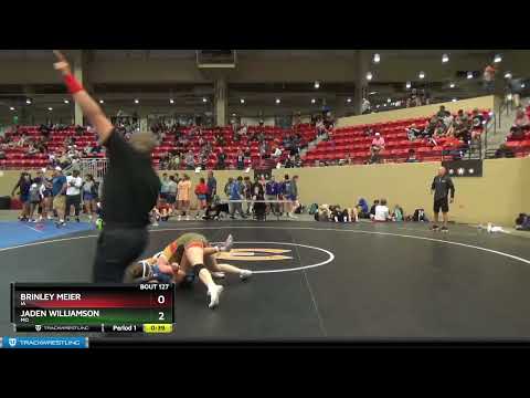 122 Lbs Cons. Round 2 - Brinley Meier, IA Vs Jaden Williamson, MO 54d8