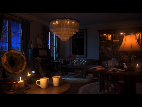 Rainy Jazz with Relaxing Jazz Music - Coffee Time Ambience & Rain Sounds for Sleep, Study, Focus