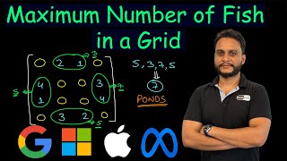 YouTube video 'Maximum Number of Fish in a Grid | Leetcode 2658'
