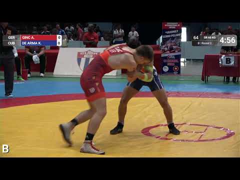 Round 2 GR - 60 kg: A. GINC (GER) v. K. DE ARMA (CUB)