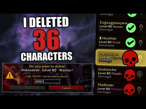 I DELETED 36 Characters! | How I became a WoW Content Creator