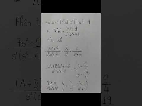 (Métodos Matemáticos da Física) Nâng Cao: Phương pháp Laplace cho Phương trình vi phân - BT 4