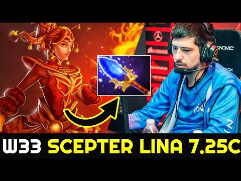 W33 10K MMR Super Annoying Lina with Scepter Build 7.25 Dota 2