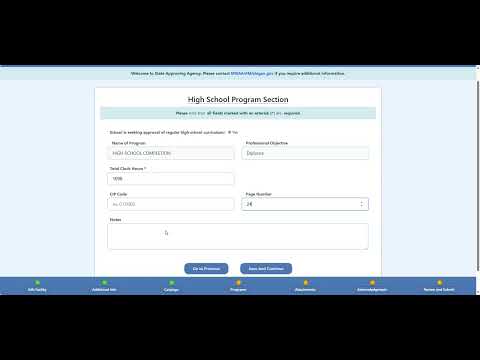 High School Application