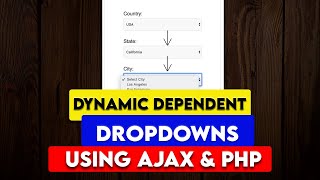 Dynamic Dependent Dropdowns using AJAX, JQUERY ,PHP PDO ,MYSQL