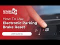 How To Use Electronic Parking Brake Function On SDS 2009 Audi S5