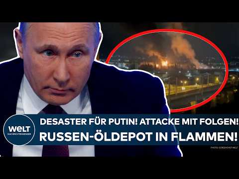 UKRAINE-KRIEG: Putin-Desaster! Attacke mit Folgen! Öldepot im russischen Sotschi steht in Flammen!