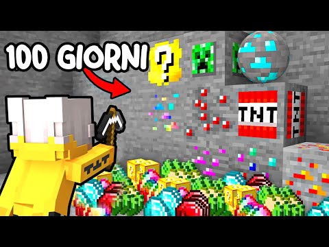 100 GIORNI alla RICERCA di MINERALI RARISSIMI in Minecraft!