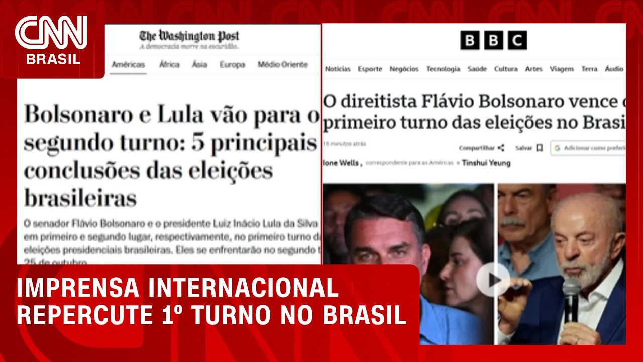 Veja como imprensa internacional repercutiu o 1º turno das eleições brasileiras | CNN PRIME TIME