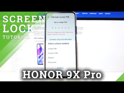 HUAWEI Honor 9x Pro and Security Options – Change Lock Screen Method