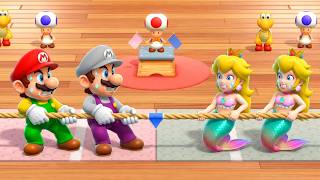 【スーパー マリオパーティ】奇跡のラッキーバトル！マリオブラザーズ VS マーメイドピーチ！