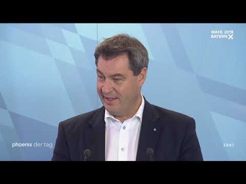 Markus Söder und Manfred Weber zur Kabinettssitzung vor der Landtagswahl in Bayern am 09.10.18