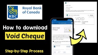 Void Cheque RBC App | Download Direct Deposit Authorization Void Cheque RBC | Find Paycheck RBC