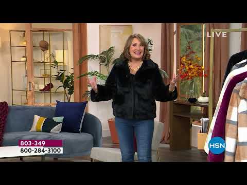 Colleen Lopez BellSleeve Faux Fur Jacket with Pockets