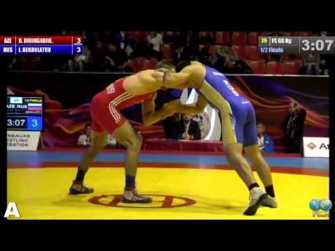 БЕКБУЛАТОВ -  ДИБИРГАДЖИЕВ 1/2 ФИНАЛ 66кг ГРАН ПРИ  БАКУ- 13г