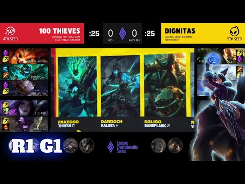 100 vs DIG - Game 1 | Round 1 LCS 2021 Mid-Season Showdown | 100 Thieves vs Dignitas G1 full game
