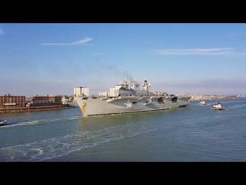Hms Ocean sails from Portsmouth HMNB for the final time 6/2/2018