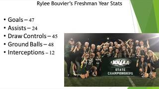 Rylee Bouvier 2022 Lacrosse Highlight Video  Spring 2019