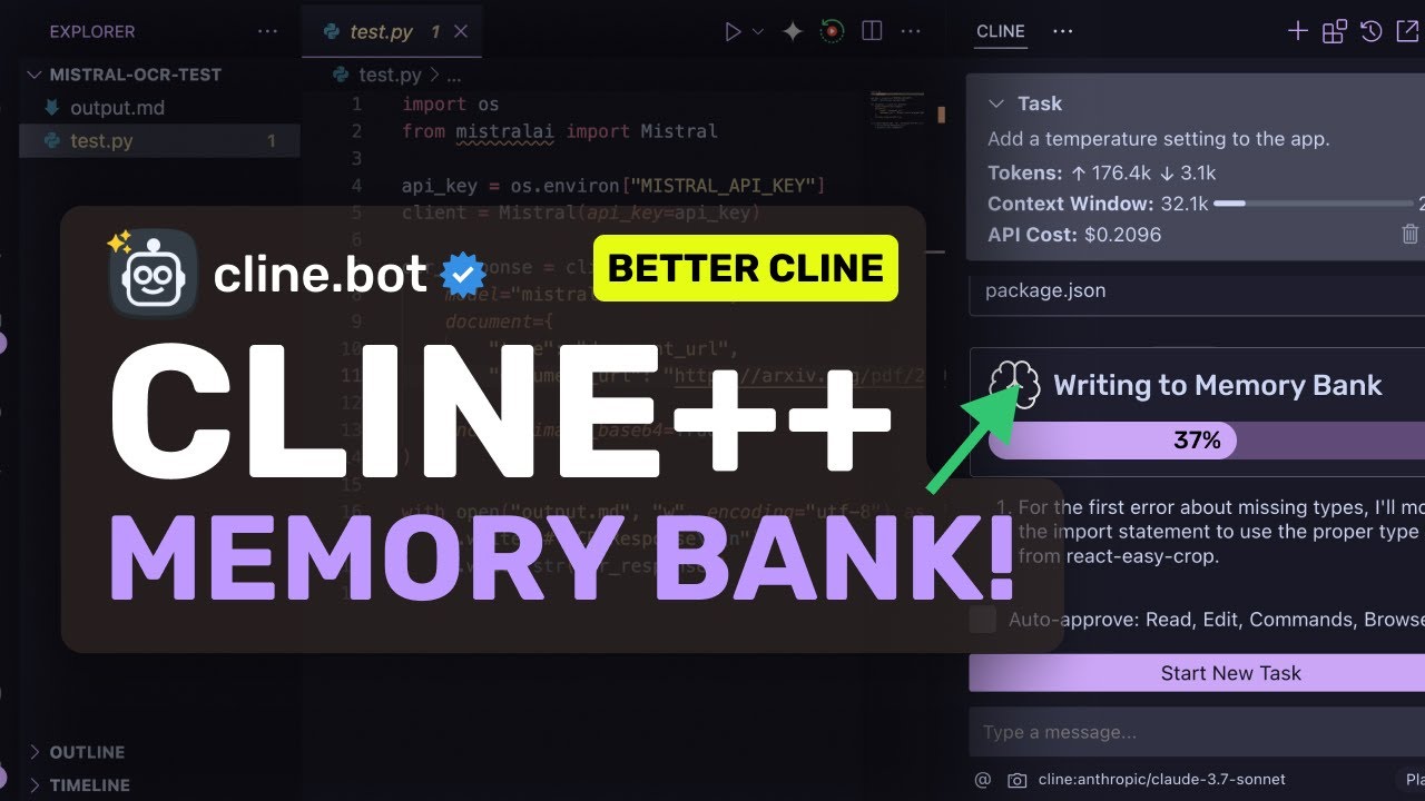 Memory Bank + Cline, RooCode, Windsurf & Cursor: Make your AI Coder 10X Productive and Cheaper!