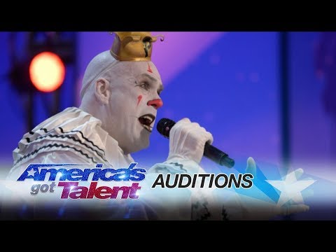 America's Got Talent 2017 , Puddles Pity Party "El payaso triste con la voz de oro"