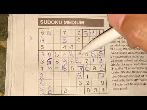 Practice until you can’t get it wrong! (#1027) Medium Sudoku puzzle. 06-23-2020