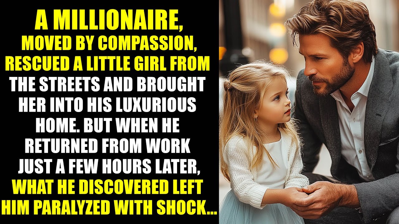 Millionaire SAVES Girl on the Street and TAKES Her to His Luxury Apartment. But When He RETURNS...