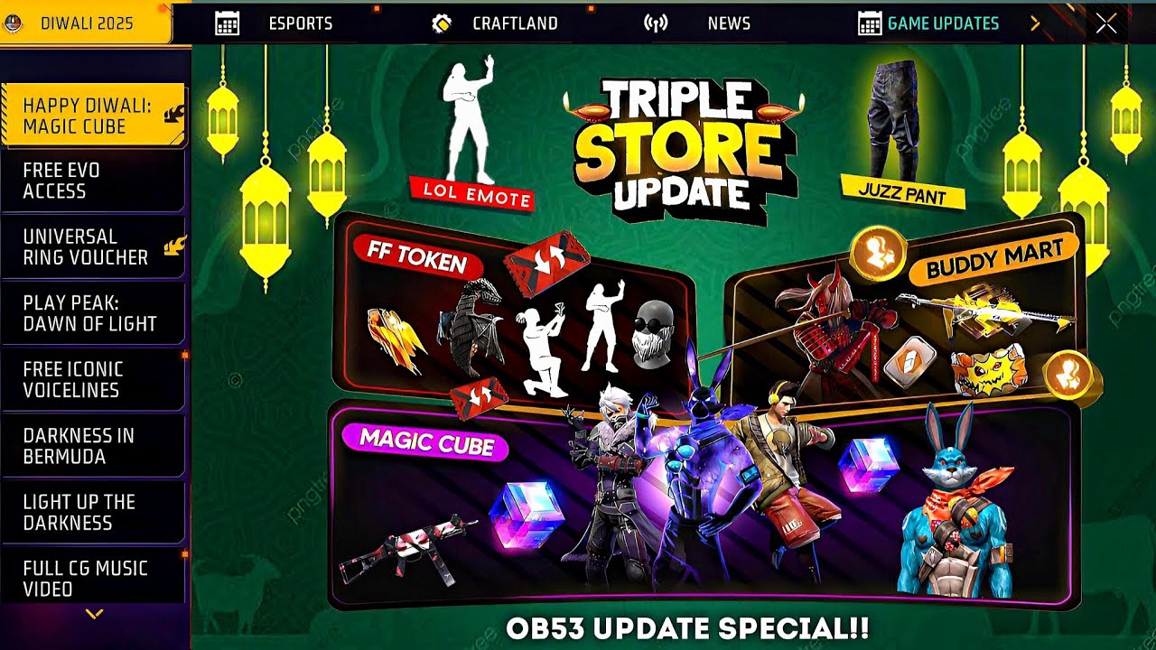 Free Fire OB53 & Ramadan Event Updates
