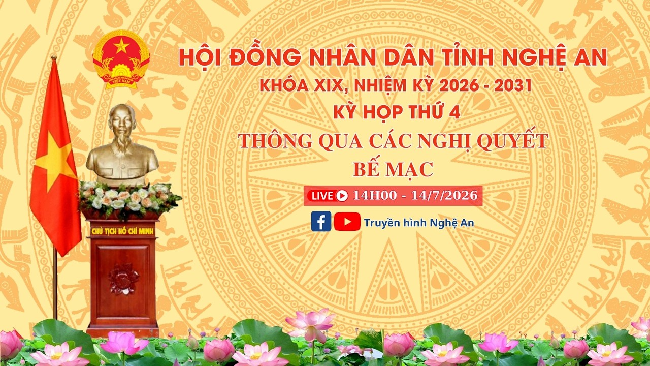[Trực tiếp] Thông qua các Nghị quyết, Bế mạc - Kỳ họp thứ 4 - HĐND tỉnh Nghệ An, Khóa XIX