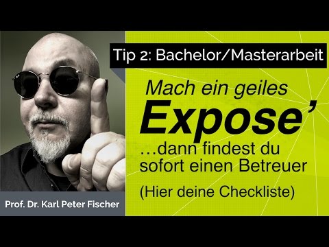 Tip 2 Bachelorarbeit Masterarbeit Checkliste Expose