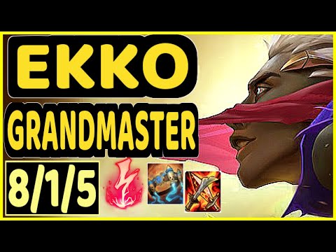GREVTHAR (EKKO) - 8/1/5 KDA MID GAMEPLAY - BR Ranked GRANDMASTER
