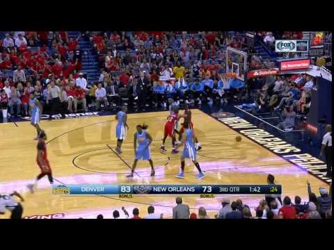 Lance Stephenson posterizes Kenneth Faried - New Orleans Pelicans vs. Denver Nuggets - 26/10/2016