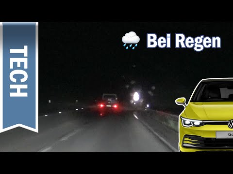 IQ.Light/LED Matrix Scheinwerfer im Golf 8: Nachtfahrt & erster Test im Regen