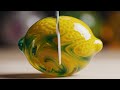 Smooth Color Swirl Lemon Cut Satisfying ASMR