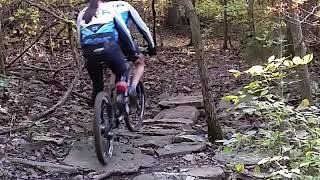 Well done rock armouring creates a rideable trail on terrain that might have otherwise been too rugged to traverse on a bicycle.