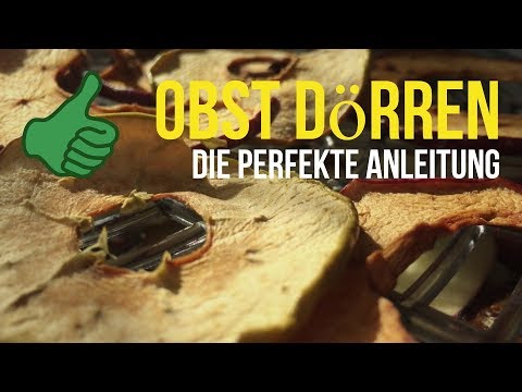 ► Obst dörren/trocknen: Die perfekte Anleitung für getrocknete Apfelringe