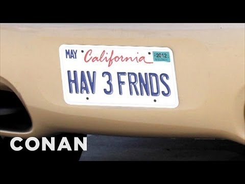 More Humble Los Angeles Vanity Plates | CONAN on TBS