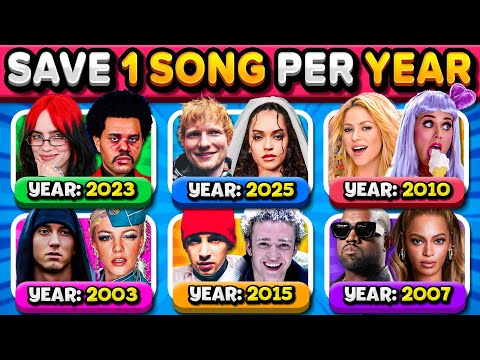 SAVE 1 SONG PER YEAR 🎵 2000 - 2026🔥 (6 Songs Each Year) | Music Quiz 2026
