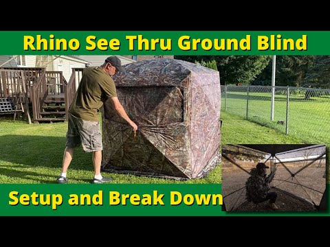 Rhino R180 3 Person See Through Hunting Ground Blind Setup and Take Down