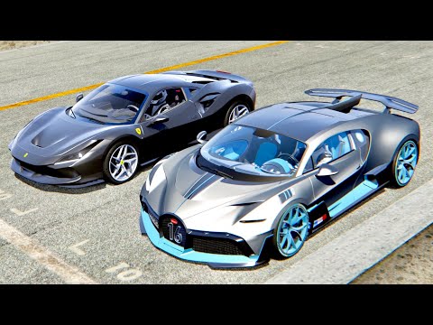 Ferrari F8 Tributo engine F1 2004 vs Bugatti Divo - Old Spa