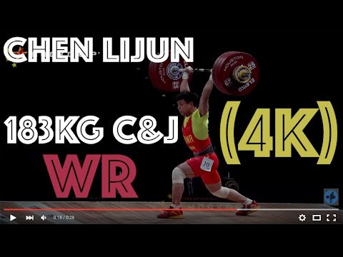 Chen Lijun (62) - 183kg Clean and Jerk World Record (4k)