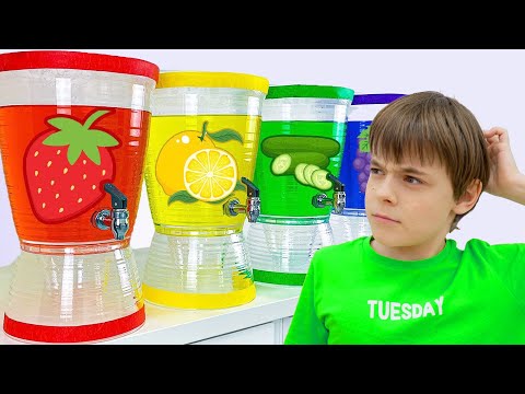 Bogdan Make Colorful Fruits Water Drinks | Video for kids