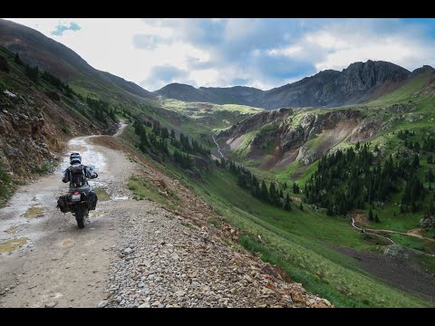 San Juan mountain passes of Colorado by dual sport and adventure bike